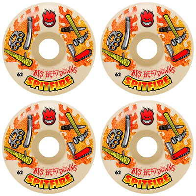 Spitfire Skateboard Wheels 62mm F4 99A Big Beatdowns Spitfire Skateboard Wheels 62mm F4 99A Big Beatdowns