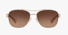 Coach Aviator HC7064 L151 926513 Light Brown Gold Sunglasses Women's 56 mm 16