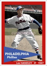 Lee Handley - 1947 Philadelphia Phillies - 2.5 x 3.5 custom card (blank back)