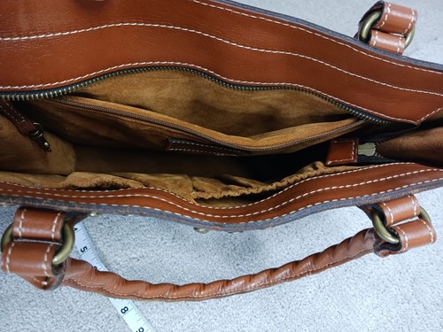 Patricia Nash Women's Zancona Zip Tote Shopper Bag Tan Leather - Picture 12 of 22