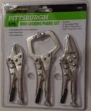 3 Pc Mini Vise Locking Pliers Set Welding Grip Clamps Metal Car Auto Wrench Tool