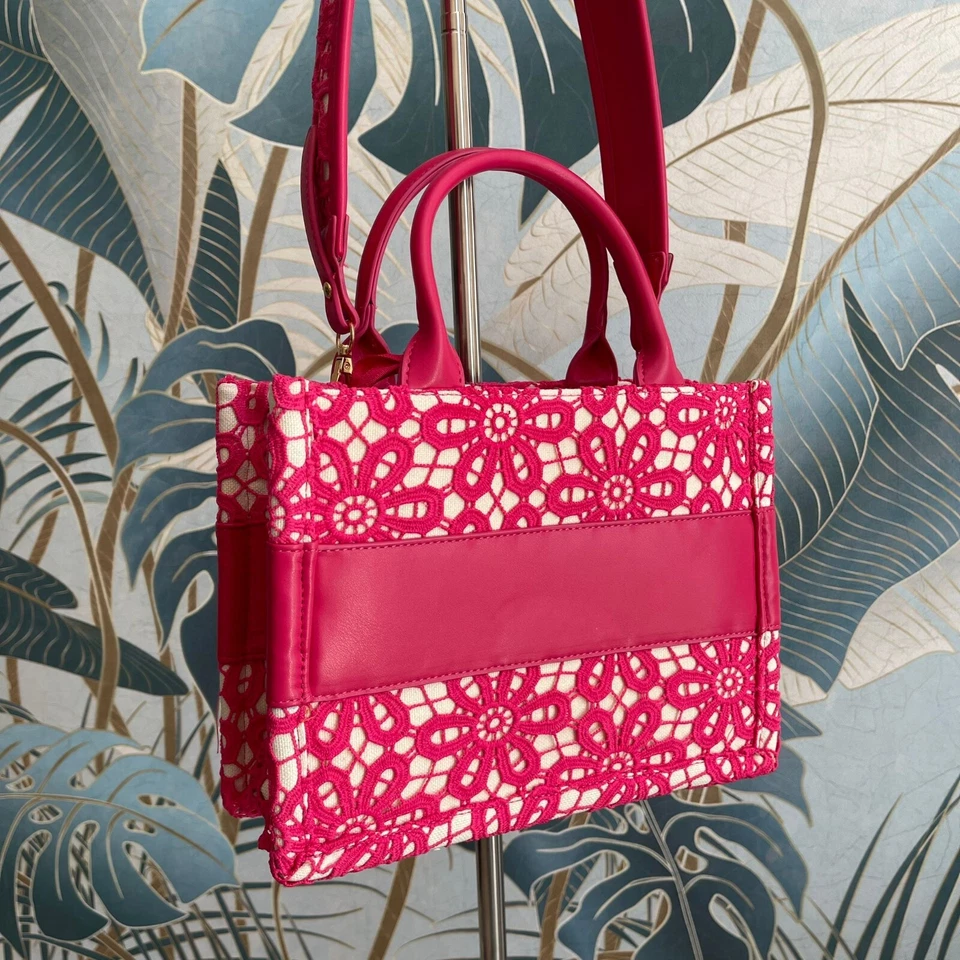 Borsa In Pizzo con Doppi Manici e Tracolla - Immagine 4 di 4