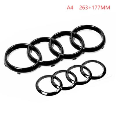Für Aud i A4 2004-2006 Car Emblem Ringe V+H Kühlergrill 263mm+177MM Auto NEW