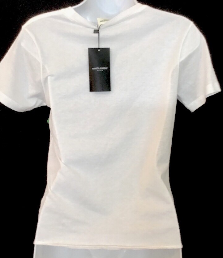 T shirt cotone bianco Saint Laurent taglia XS nuova con etichette