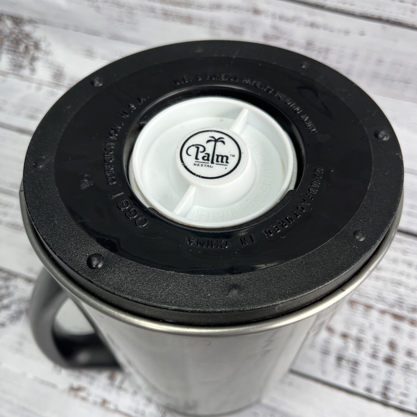 Palm Restaurant Stainless Steel Coffee Thermal Carafe Decanter 10” Tall