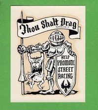Vintage Original 1965 Ed Roth Thou Shalt Drag Gasser Hot Rod Water Decal Art