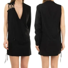 ANTHONY VACCARELLO⚡One sleeve lace up side mini sheath dress size 36IT/Small