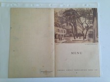 ancien  MENU PAQUEBOT liberté compagnie générale TRANSATLANTIQUE 6 nov 1951    3