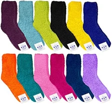 Yacht & Smith Womens Wholesale Warm Cozy Fuzzy Colorful Winter Socks "size 9-11"