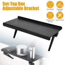 TV Computer Screen Set-Top Shelf, Desktop Storage Organizer, Adjustable Bracket