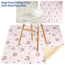 Baby Dining Chair Mat Non-Slip High Chair Food Catcher Waterproof Baby weWMn