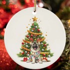 Cute Anatolian Shepherd Dog Reindeer Antler Christmas Ornament Gift Tree Decor