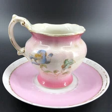 Antique Maddock’s Lamberton Works Royal Porcelain Pink Maple Syrup Pitcher 