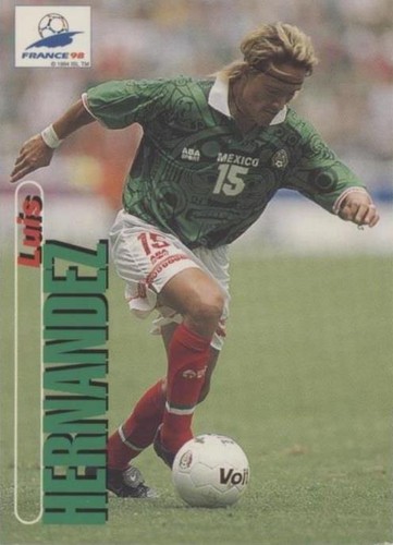 FRANCE 98 #65 Luis Hernandez Mexico CARD FIFA WORLD CUP 1998
