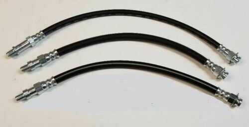 Chevy Belair Impala ElCamino Brake Hose Front Rear Set of 3 58 59 60 61 62 63 64 - Picture 1 of 6