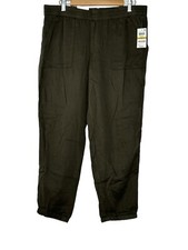 Style & Co Pants Women Plus 14 Green Jogger Mid Rise Banded Relaxed Comfort NWT