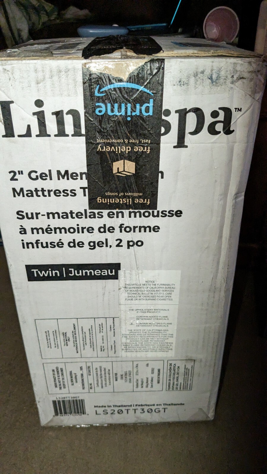 Linenspa 2" Gel Memory Foam Mattress Topper Pad Twin Size Brand New eBay