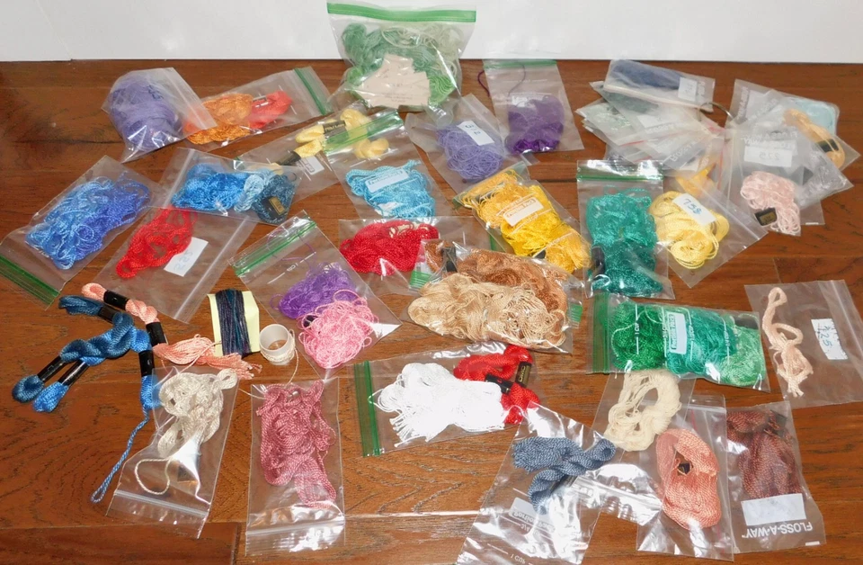 Embroidery Floss Thread LARGE LOT Cotton Silk Wool 10 8 6 Strand Perle DMC+++ - Image 4 of 4