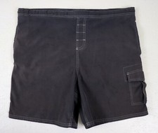 Islander Pool Shorts Size M Medium Gray Tie Waist Swimwear
