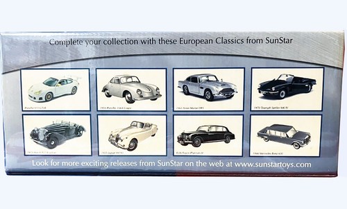 (Vintage) Sunstar '56 Lt Ylw Porsche 356A 1500 Carrera Coupe 1:18 Diecast-In Box - Picture 10 of 10