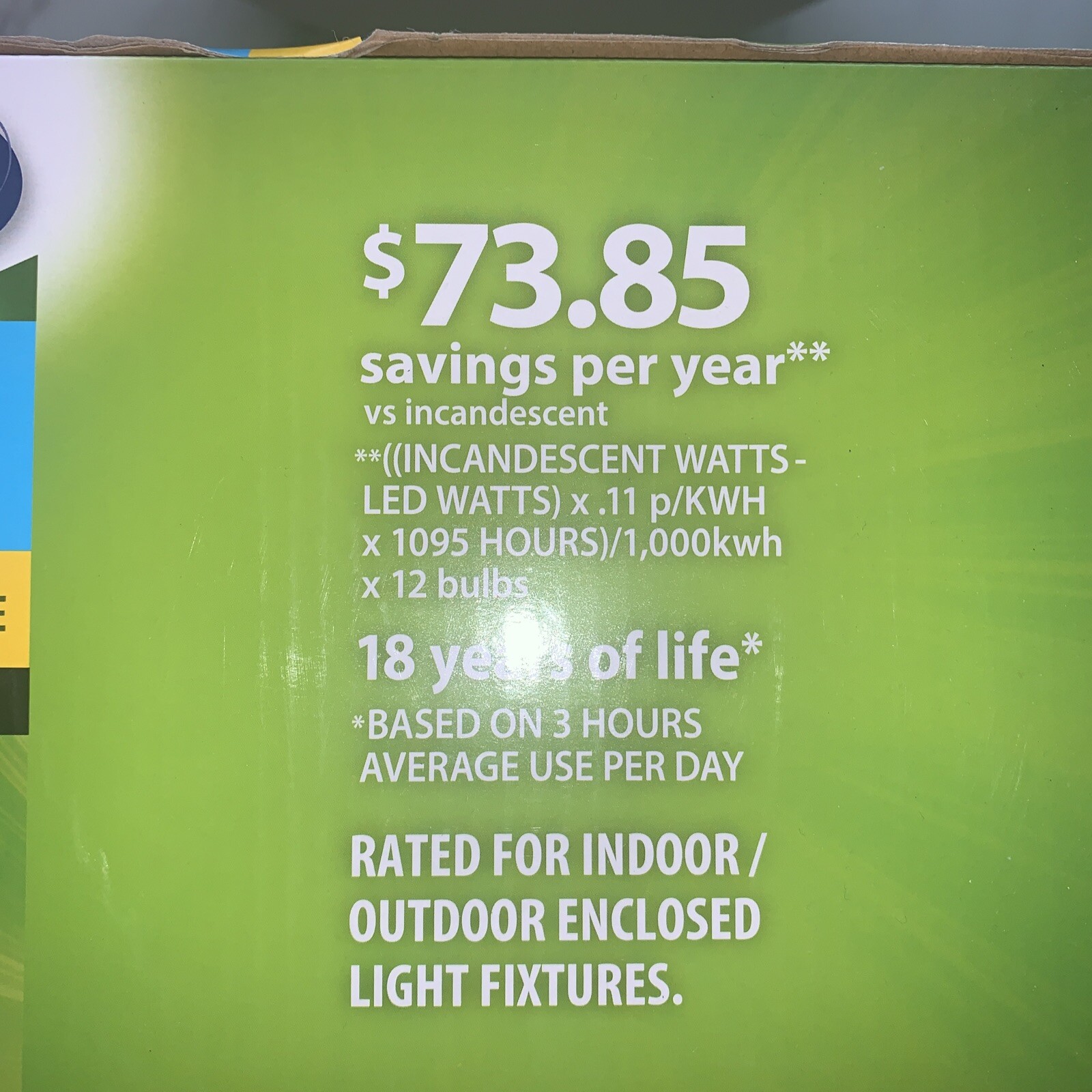 Great Value Daylight LED 60 Watt 800 Lumens Non Dimmable Light Bulbs 12 Pack NEW