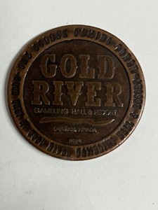 VTG 92 Gold River Gambling Hall & Resort Coin Copper Tone Gaming Token Laughlin
