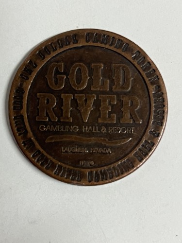 VTG 92 Gold River Gambling Hall & Resort Coin Copper Tone Gaming Token Laughlin