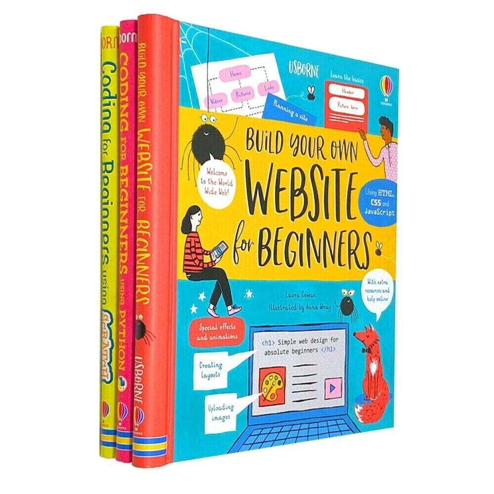 Usborne Coding For Beginners 3 Books Set by Louie Stowell Using Sratch, Python - Image 2