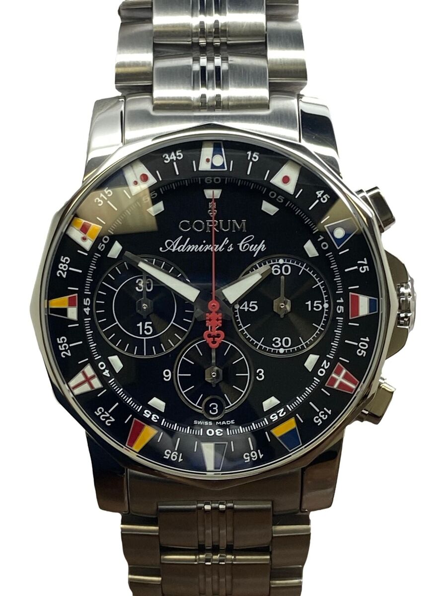 Corum Admirals Cup 44mm Chronograph 985.641.20 Black Dial Corum Admirals Cup 44mm Chronograph 985.641.20 Black Dial
