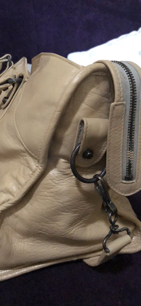 Balenciaga The City 115748 Shoulder Hand Tote Bag Champagne Balenciaga The City 115748 Shoulder Hand Tote Bag Champagne