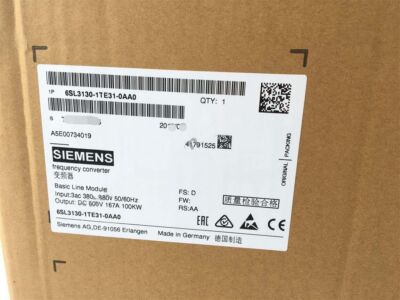6SL3130-1TE31-0AA0 1PCS NEW SIEMENS SINAMICS S120 BASIC LINE 6SL3130-1TE31-0AA0