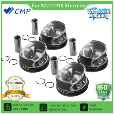 STD 4X Pistons & Rings Set For M274.910 1.6T Mercedes-Benz C180 CGI E180 SLC180