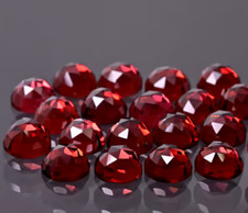  WHOLESALE NATURAL GARNET ROSE CUT ROUND SHAPE LOOSE GEMSTONE