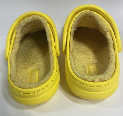 CROCS YELLOW Classic Lined Clog Slip On Shoes Size 7 MEN, 9 WOMENS Adult Unisex - Picture 6 of 10