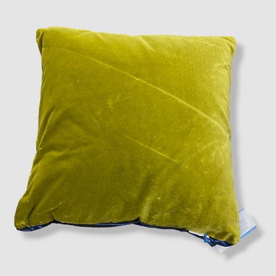 $176 Designers Guild Green Blue Dual Colored Cassia Cord Throw Pillow 16.75''Sq