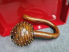 African Sekere Gourd Shaker Rattle Drum Percussion Handmade Vintage Instrument