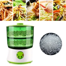 2-Layer Bean Sprouts Machine Homemade Automatic Multi-function Seed Sprouter NEW