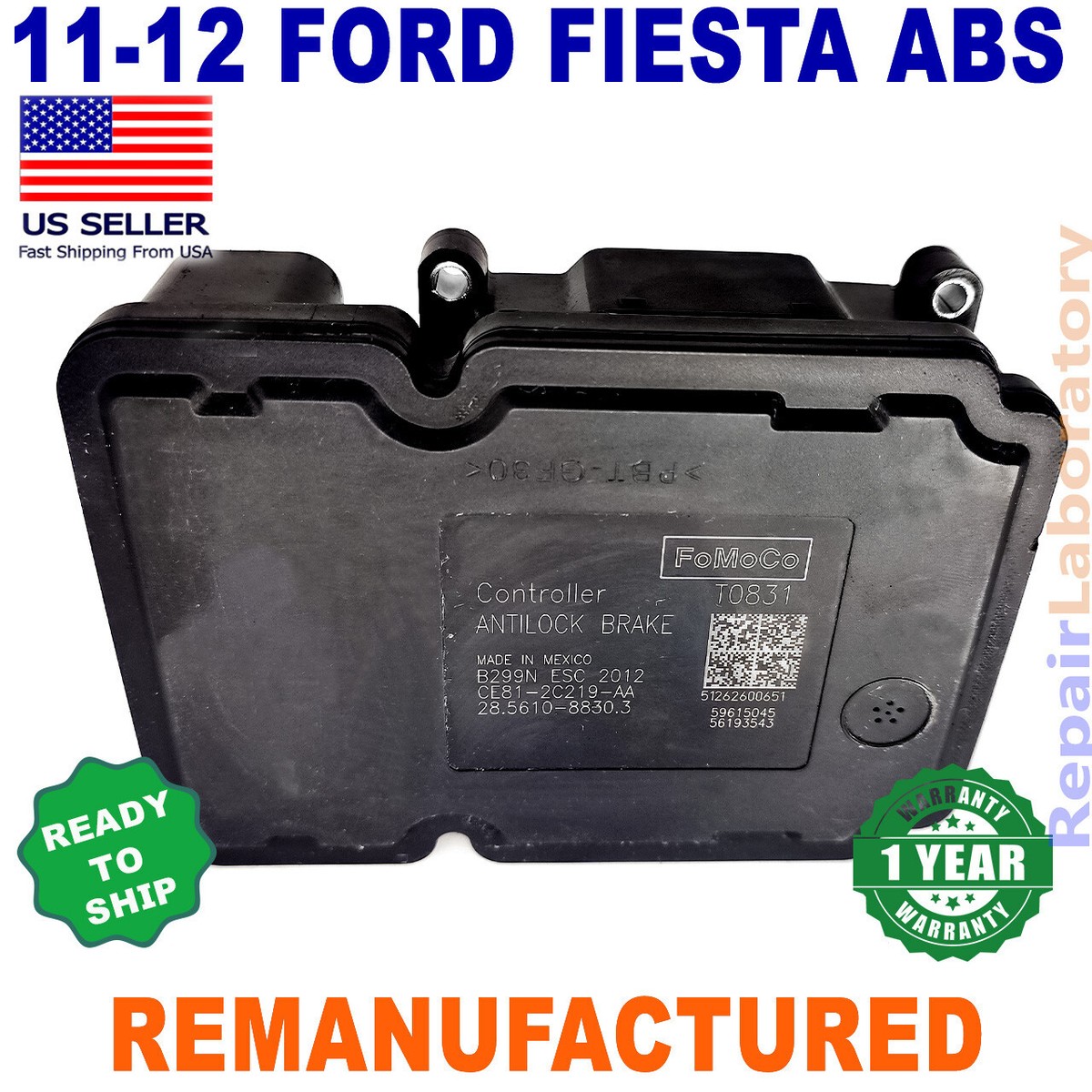 ✓ReBuilt✓ CE81-2C219-AA 2011-12 Fiesta ABS Anti-lock Brake Pump