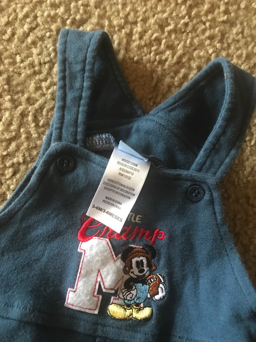 その他 Item 10 Disney Baby Mickey Mouse Blue Little Champ Football overalls sz 3