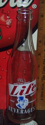 LIFE BRAND BEVERAGES  7 OUNCE GLASS BOTTLE