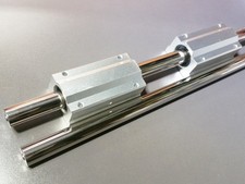 2 x 20mm 16" Hardened Shafts  2 Long Linear Blocks SCS20LUU Rail Bearing Motion