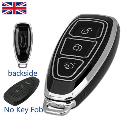 QNGENET 3 Button Car Smart Key Fob Case Cover For Ford Fiesta Focus Mondeo C-Max Galaxy