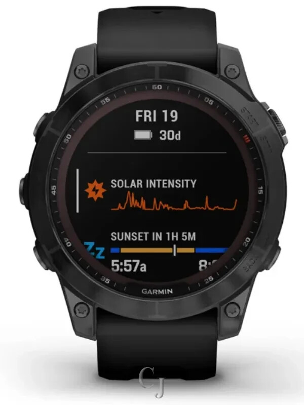 Garmin Fenix 7 Sapphire Solar Black DLC Titanium with Black Band 010-02540-34-image