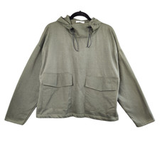 ZARA Trafaluc Green Hooded Utility Long Sleeve Sweatshirt Gorpcore SIZE LARGE