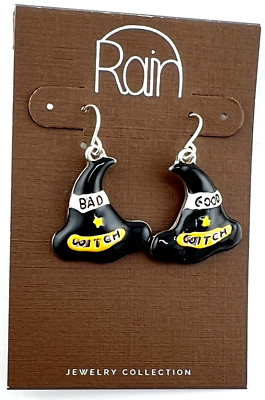 New Rain Bad Witch Good Witch Hats Drop Dangle Earrings Halloween