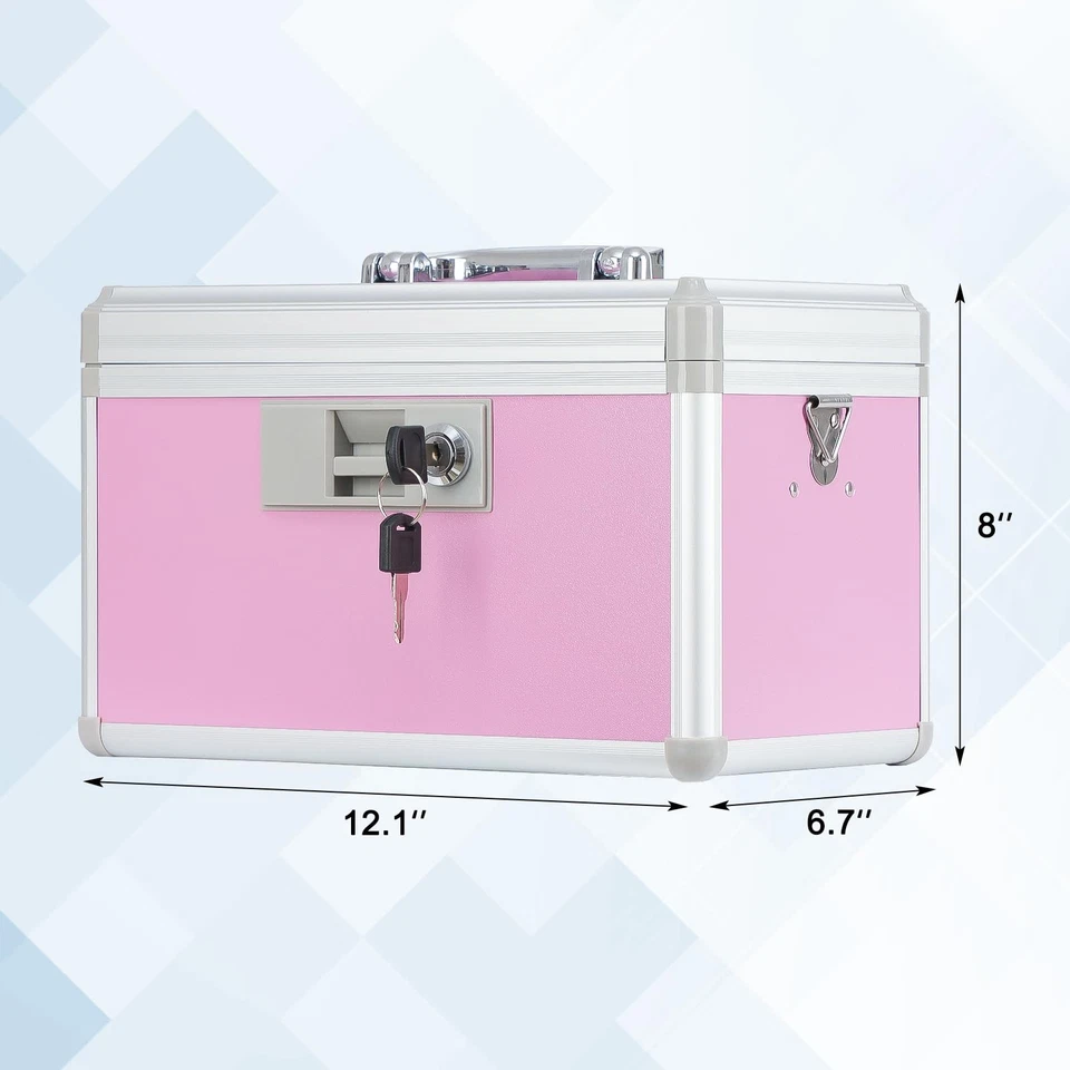 Caja de seguridad para medicamentos, caja de almacenamiento de medicamentos segura para primeros auxilios, aluminio en capas Daily... Foto 2 de 4