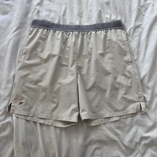 Fabletics Fundamental Unlined Shorts Mens XL White Athletic Performance Stretch