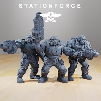  Ogres National Guard Grimdark 3D Printed Miniatures Station Forge 16k