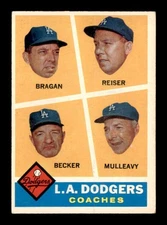 1960 Topps #463 Bragan/Reiser/Becker/Mulleavy Dodgers Coaches EX/EX+ X3579800