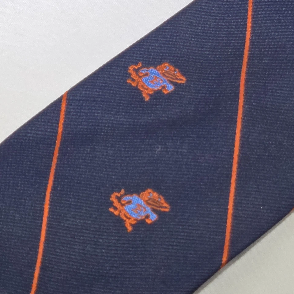 Corbata Florida Gators naranja azul rayas productos universitarios logotipo vintage Foto 2 de 4